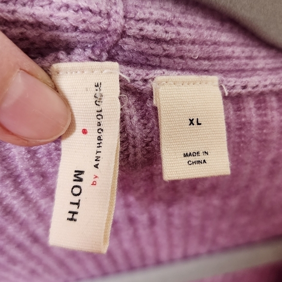 Anthropologie Moth Lavender Sweater XL - Picture 6 of 6